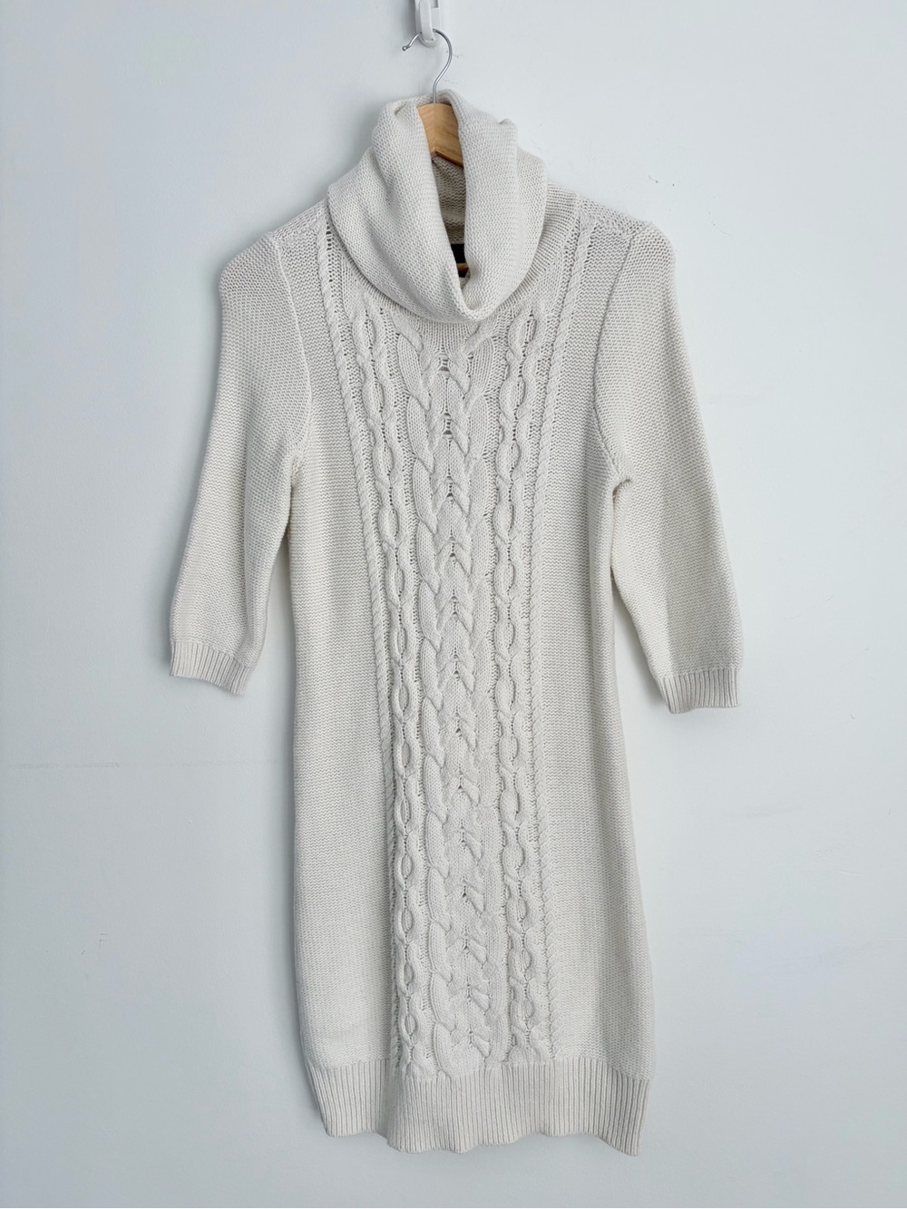 Tommy Hilfiger Cotton Cashmere Cable Knit Sweater Dress Preppy - Size M